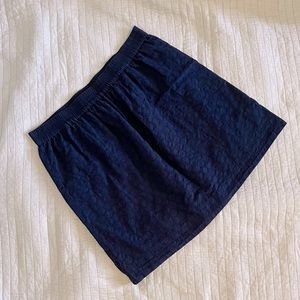 Talbots Navy eyelet skirt